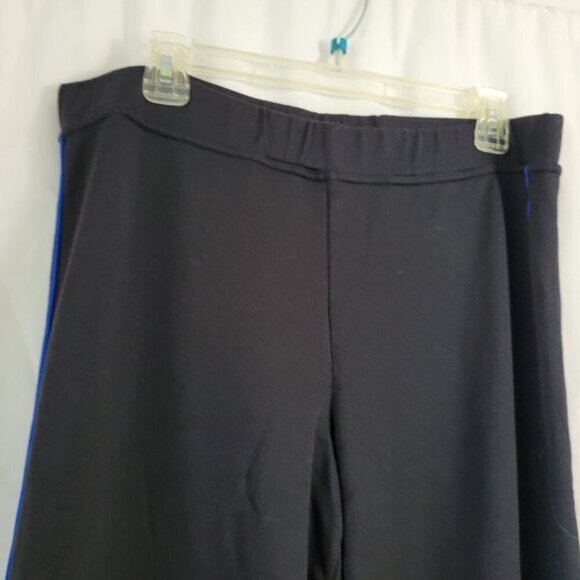 Ralph Lauren XL Active LRL Yoga Workout Pants black w/blue stripe stretchy EUC - Picture 7 of 11